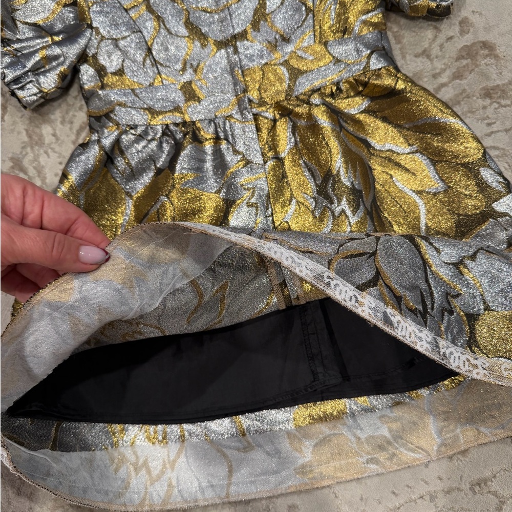 Lilly Pulitzer Metallic Priyanka  Patterned luxurious  Dress⭐️ - Picture 15 of 16